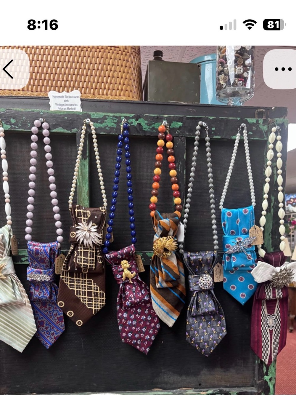 Misc. Handcrafted Multicolor Women’s Tie Necklace (1 tie)